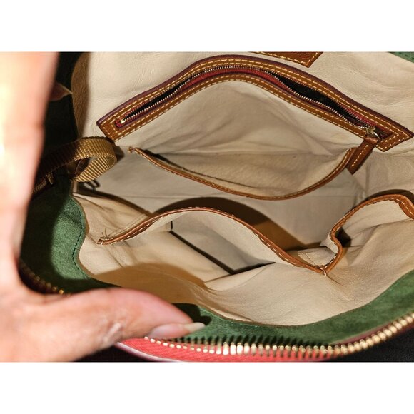 Dooney & Bourke Leather Florentine Natural Cameron Satchel Bag - Picture 13 of 16